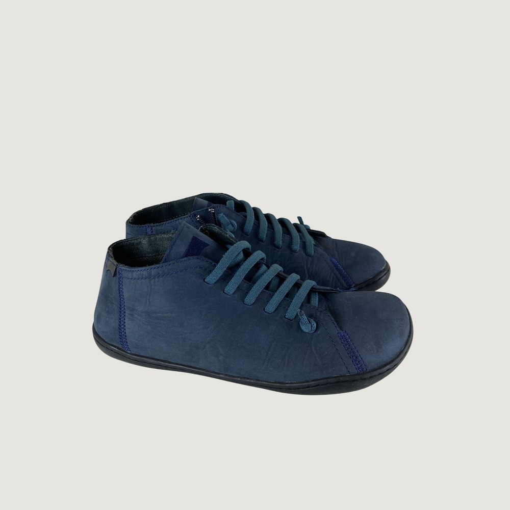 Camper Peu Cami Ankle Boots Women 39 Blue Leather Minimalist Comfort Side Zip